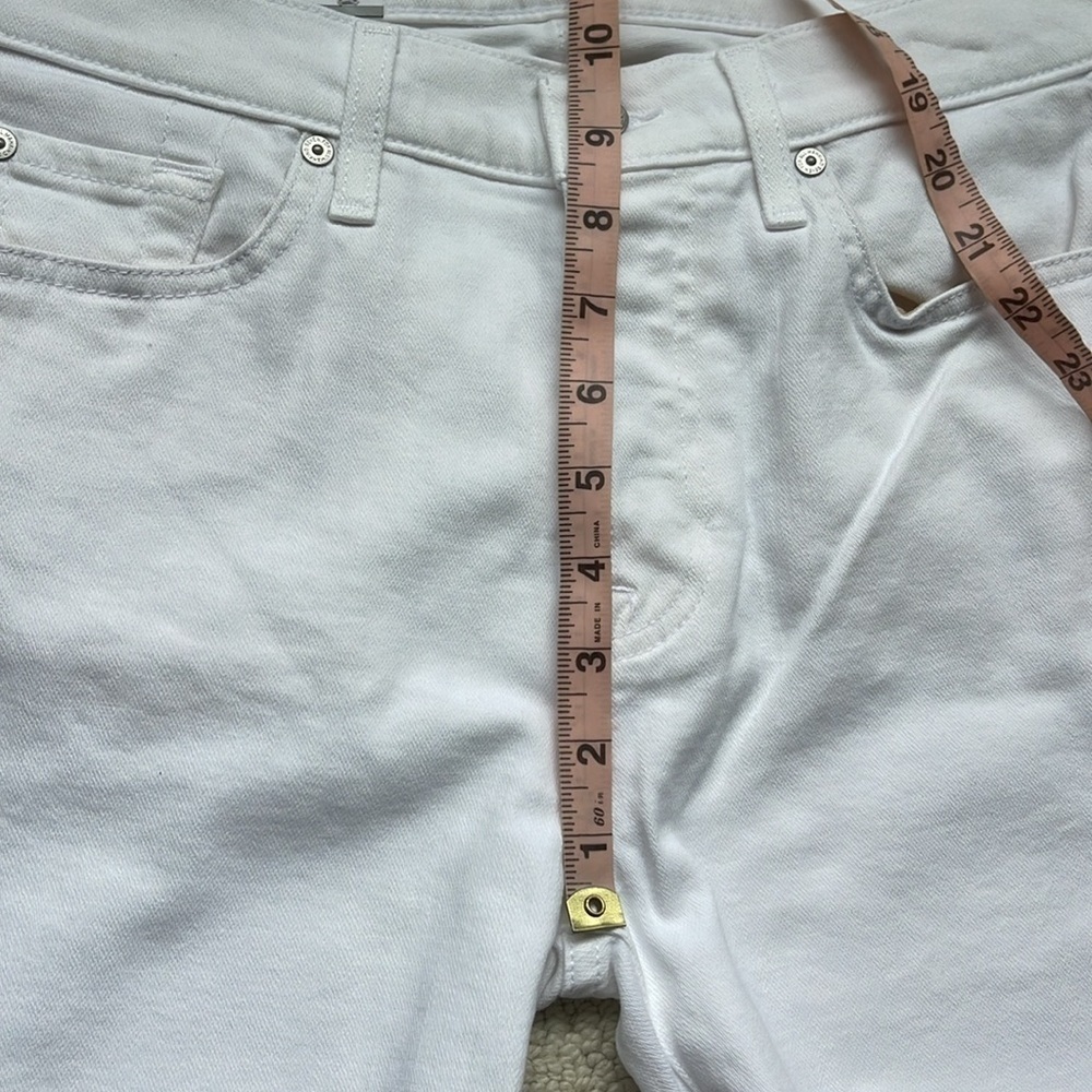 SOLD7 For All Mankind NWT Josefina Feminine Boyfriend Jeans in White Size 27 NEW - Picture 14 of 16